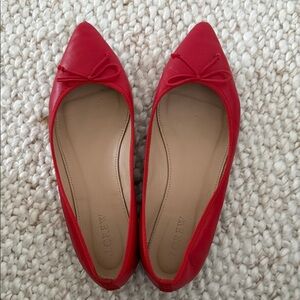 J. Crew Vibrant Red Pointed Flats